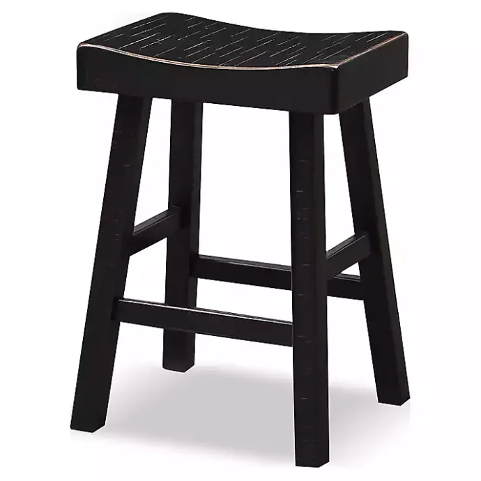 Online Kirklands Home Backless Cooper Counter Stools, Set of 2 Black