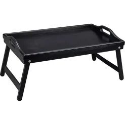 Hot Kirklands Home Bamboo Standing Serving Tray Black