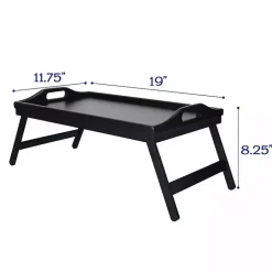 Hot Kirklands Home Bamboo Standing Serving Tray Black