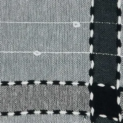 Clearance Kirklands Home Black Banded Tassel Edge Throw