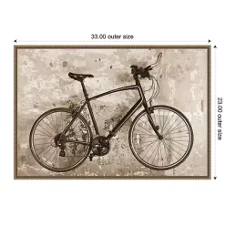 Kirklands Home Black Bike Framed Canvas Art Print