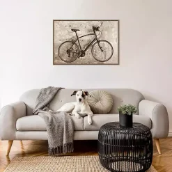 Kirklands Home Black Bike Framed Canvas Art Print