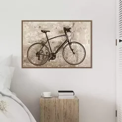 Kirklands Home Black Bike Framed Canvas Art Print