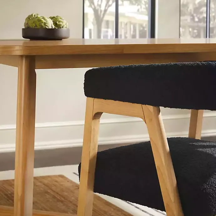 Hot Kirklands Home Boucle Curved Ezra Dining Chairs, Set of 2 Black