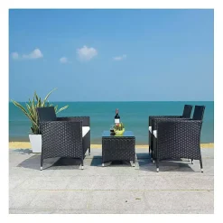 Best Kirklands Home Black Box Wicker 4-pc. Outdoor Living Set
