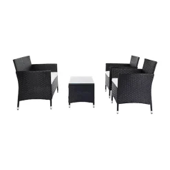 Best Kirklands Home Black Box Wicker 4-pc. Outdoor Living Set