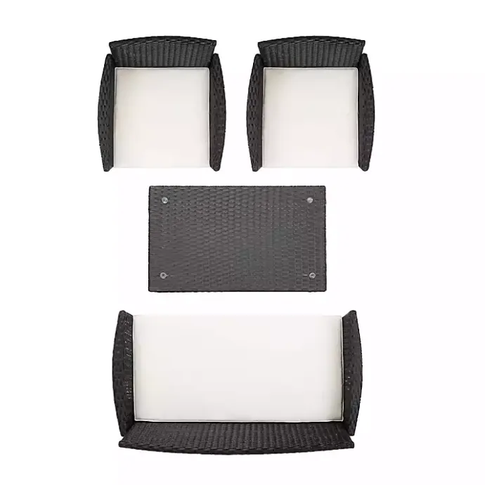 Best Kirklands Home Black Box Wicker 4-pc. Outdoor Living Set