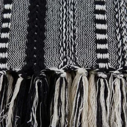 Clearance Kirklands Home Braided Fringe Throw Black