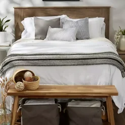 Clearance Kirklands Home Braided Fringe Throw Black