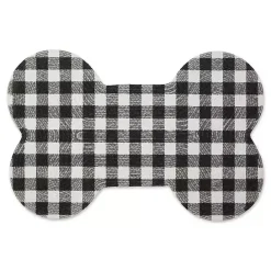 Online Kirklands Home Black Buffalo Check Bone Pet Bowl Mat