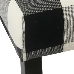 Kirklands Home Buffalo Check Dining Chairs, Set of 2 Black