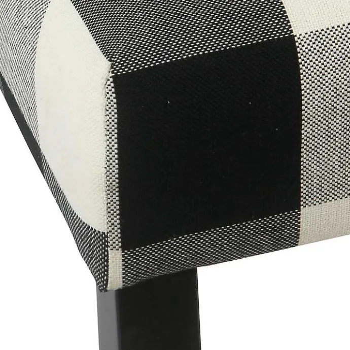 Kirklands Home Buffalo Check Dining Chairs, Set of 2 Black