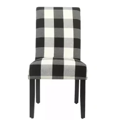 Kirklands Home Buffalo Check Dining Chairs, Set of 2 Black