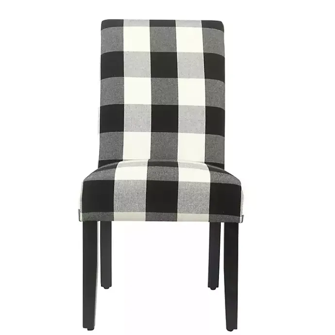Kirklands Home Buffalo Check Dining Chairs, Set of 2 Black