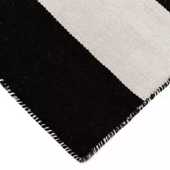 Best Kirklands Home Black Cabana Stripe Indoor/Outdoor Area Rug, 8x11