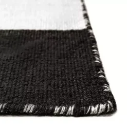 Best Kirklands Home Black Cabana Stripe Indoor/Outdoor Area Rug, 8x11