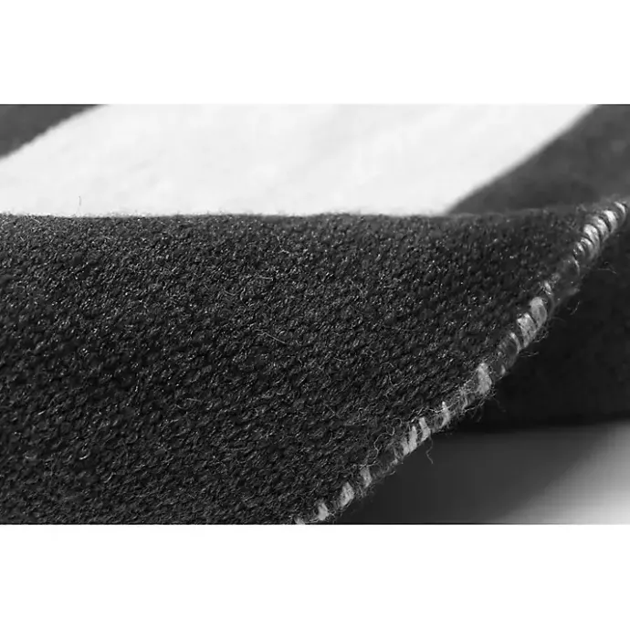 Best Kirklands Home Black Cabana Stripe Indoor/Outdoor Area Rug, 8x11