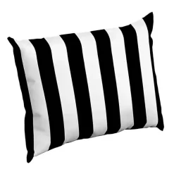 Best Kirklands Home Cabana Stripe Outdoor Lumbar Pillow Black