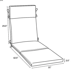 Best Kirklands Home Cabana Stripe Outdoor Chaise Cushion Black