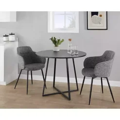 Best Kirklands Home Canary Cosmo Round Dining Table Black