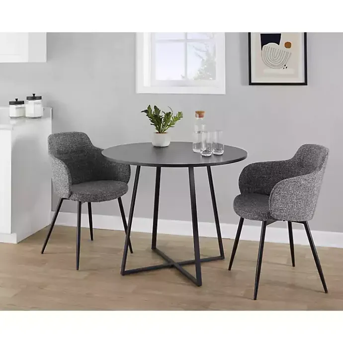 Best Kirklands Home Canary Cosmo Round Dining Table Black