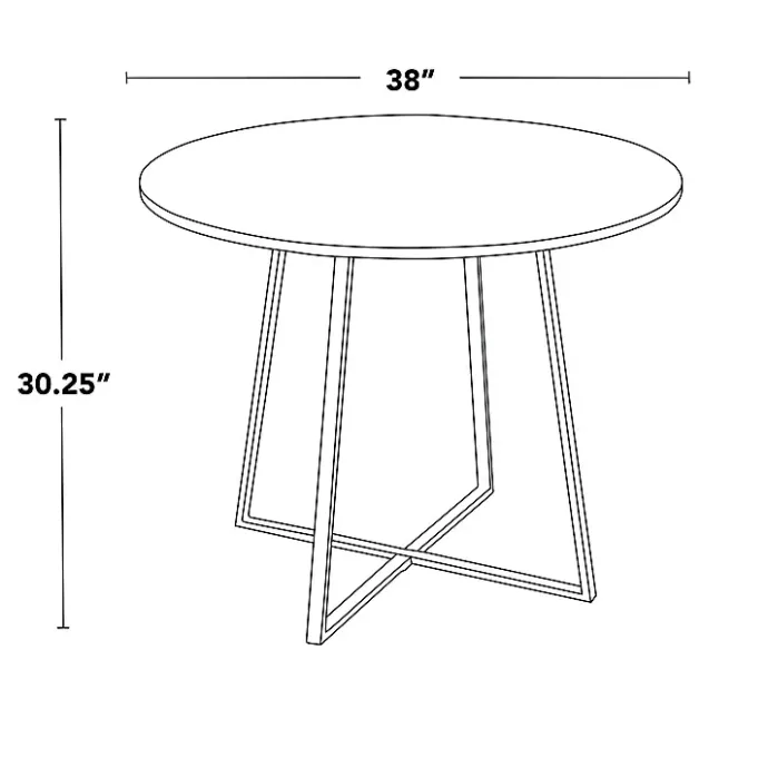 Best Kirklands Home Canary Cosmo Round Dining Table Black