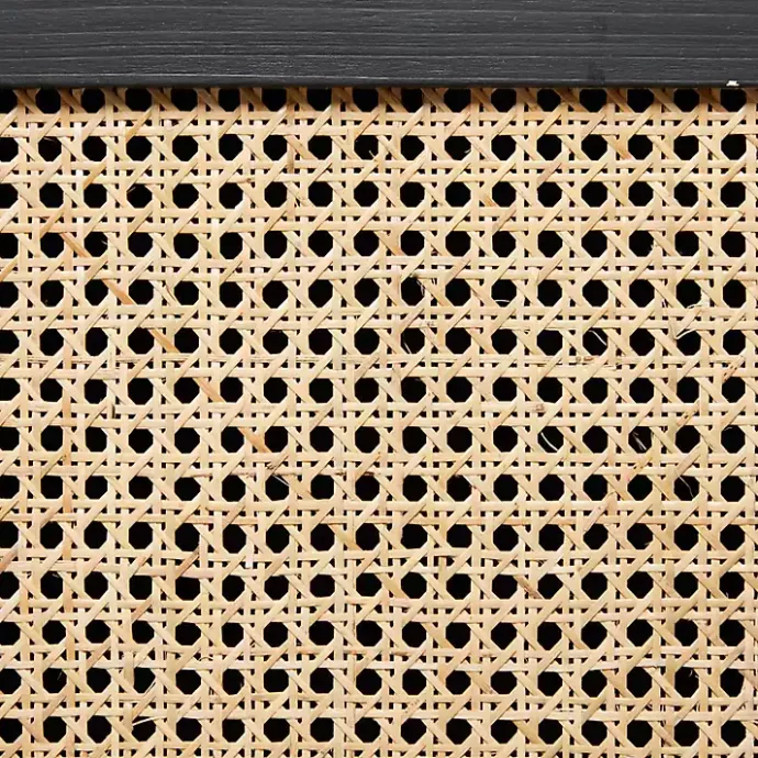 Sale Kirklands Home Black Cane 2-Door Media Cabinet