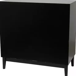 Sale Kirklands Home Black Cane 2-Door Media Cabinet