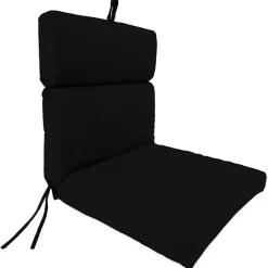 Clearance Kirklands Home Canvas French Edge Outdoor Chair Cushion Black