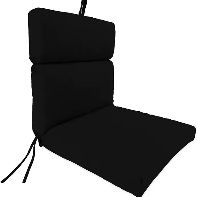 Clearance Kirklands Home Canvas French Edge Outdoor Chair Cushion Black