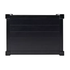 Kirklands Home Carved Pinewood Farmhouse Accent Table Black