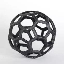 Best Kirklands Home Cast Iron Hexagon Sphere, 6 in. Black