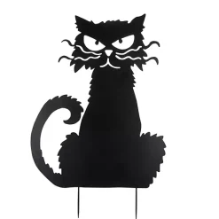 Outlet Kirklands Home Cat Metal Yard Stake Black