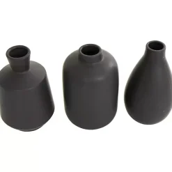 Online Kirklands Home Ceramic Contemporary Vases, Set of 3 Black