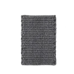 Sale Kirklands Home Chenille Chain Stitched Bath Mat, 30 in. Black
