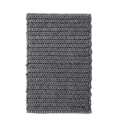 New Kirklands Home Chenille Chain Stitched Bath Mat, 40 in. Black