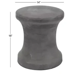 Discount Kirklands Home Clay Hourglass Accent Table Black