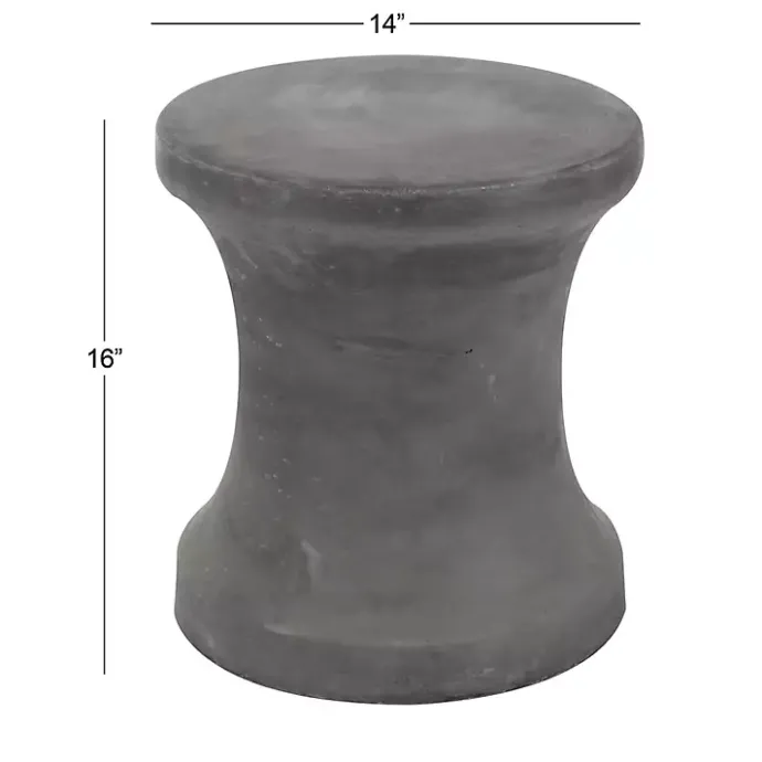 Discount Kirklands Home Clay Hourglass Accent Table Black