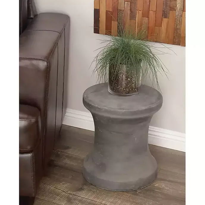 Discount Kirklands Home Clay Hourglass Accent Table Black