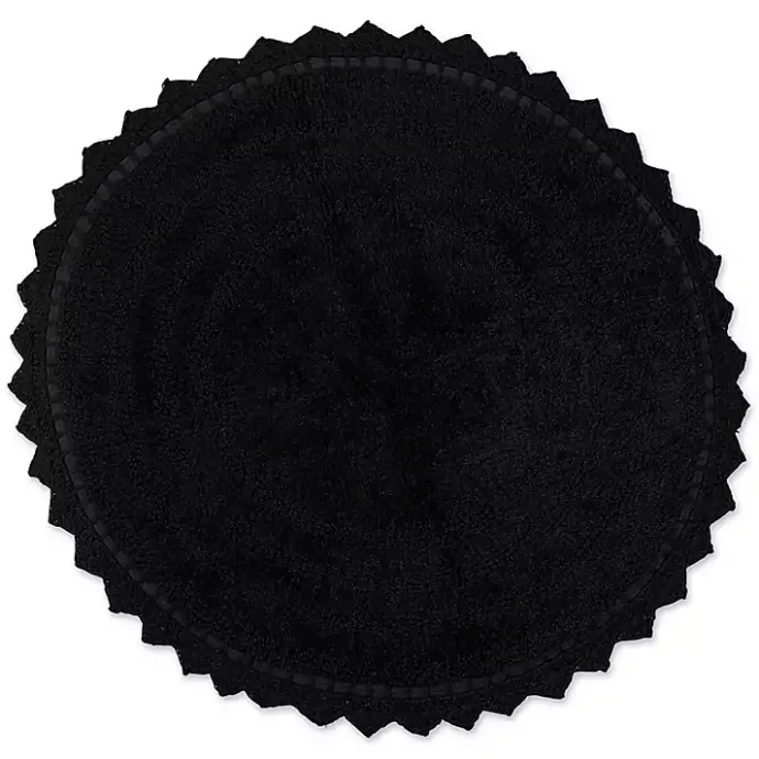 Outlet Kirklands Home Crochet Round Bath Mat Black