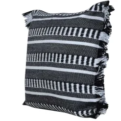 Best Kirklands Home Black Dash Stripe Indoor/Outdoor Pillow