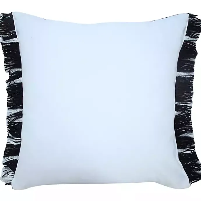 Best Kirklands Home Black Dash Stripe Indoor/Outdoor Pillow