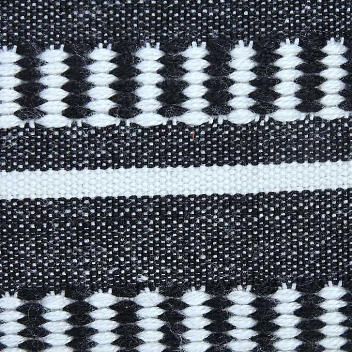 Best Kirklands Home Black Dash Stripe Indoor/Outdoor Pillow