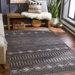 Sale Kirklands Home Diamond Jute Area Rug, 8x10 Black