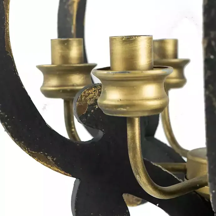 Discount Kirklands Home Black Distressed Gold Chandelier