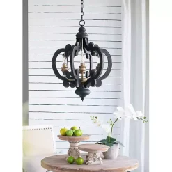 Discount Kirklands Home Black Distressed Gold Chandelier