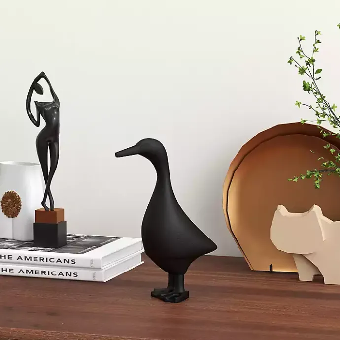 New Kirklands Home Dixie Duck Figurine Black