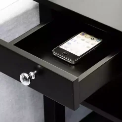 Clearance Kirklands Home Double Shelf Wood Accent Table Black