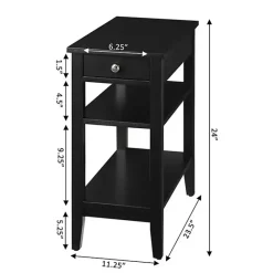 Clearance Kirklands Home Double Shelf Wood Accent Table Black