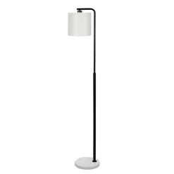 Best Kirklands Home Black Downbridge Marble Base Floor Lamp White